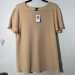 TORRID Textured Crepe Jersey Crew Neck Tee